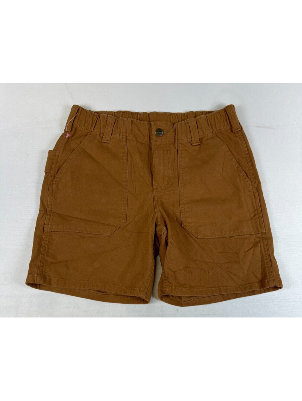 Carhartt Women Size 2 Regular Brown Relaxed Fit Canvas Utility Cargo Shorts